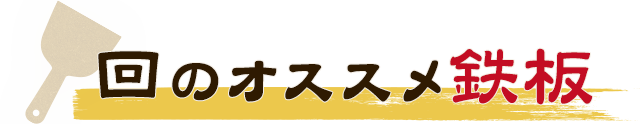 回のオススメ鉄板